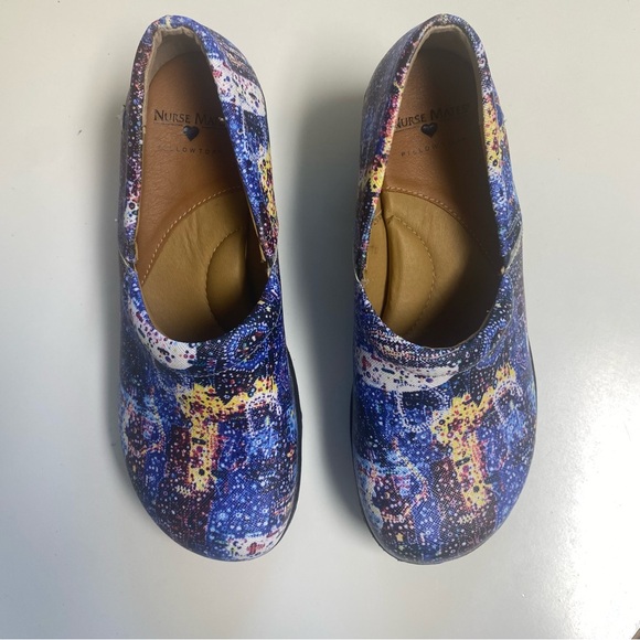 Nursemate Pillow Top Clogs Blue Size 8 - Picture 5 of 7